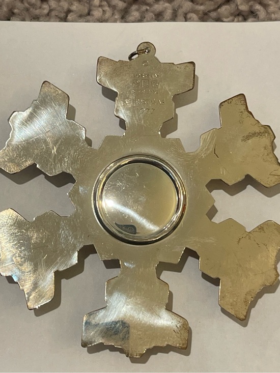 Gorham Sterling Silver 1977 Snowflake Ornament Christmas Vintage